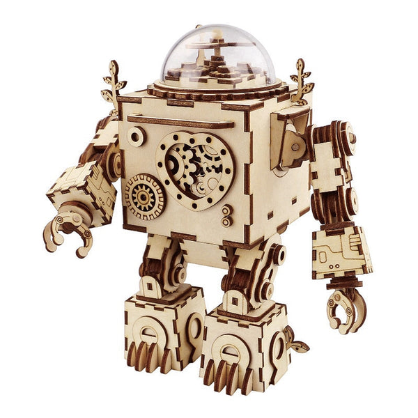 Robotime 3D Wooden Puzzle 5 Kinds Fan Rotatable DIY Steampunk Model Building Kits Assembly Toy Gift for Children Adult AM601