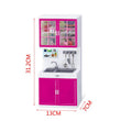 New Pretend Play 3 in 1 Simulation Kitchen Set Cooking Cabinet Tool Tableware Dolls Suits Toys Puzzle Educational Doll for Girls