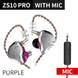 KZ ZS10 Pro Gold Earphones 4BA+1DD Hybrid 10 drivers HIFI Bass Earbuds In Ear Monitor Headphones Noise Cancelling Metal Headset