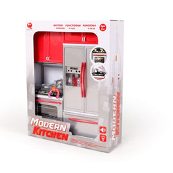 Miniature Simulation Kitchen Toys Cooking Model Child Interaction Pretend Play Toys with Light Sound