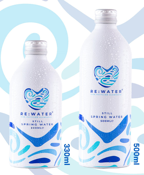 Re: Water The world’s first 100% recycled aluminium Spring Water bottle.