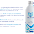 Re: Water The world’s first 100% recycled aluminium Spring Water bottle.