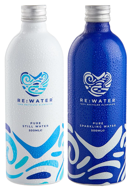 Re: Water The world’s first 100% recycled aluminium Spring Water bottle.