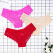 3pcs/lots Women Briefs Sexy Full Lace Panties Hollow Out Low-waist Female Shorts Soft Solid Color Breathable Underwear Fast Ship