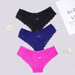 3pcs/lots Women Briefs Sexy Full Lace Panties Hollow Out Low-waist Female Shorts Soft Solid Color Breathable Underwear Fast Ship