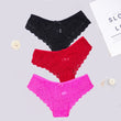 3pcs/lots Women Briefs Sexy Full Lace Panties Hollow Out Low-waist Female Shorts Soft Solid Color Breathable Underwear Fast Ship