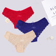 3pcs/lots Women Briefs Sexy Full Lace Panties Hollow Out Low-waist Female Shorts Soft Solid Color Breathable Underwear Fast Ship