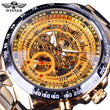 Winner Mechanical Sport Design Bezel Golden Watch Mens Watches Top Brand Luxury Montre Homme Clock Men Automatic Skeleton Watch