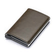 Customized Wallet Credit Card Holder Men Gifts Purse RFID Aluminium Box Bank Card Holder Vintage Leather Wallet with Money Clips