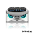 SOAIY Subwoofer Sound Bluetooth Speaker LED Display Cool Owl Design Wireless Loudspeaker three speakers computer speaker column