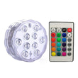 10 Led Remote Controlled RGB Submersible Light Battery Operated Underwater Night Lamp Outdoor Vase Bowl Garden Party Decoration