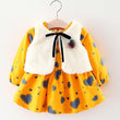 Humor Bear Fall Winter Wear Baby Girls Princess Dress Velvet long-sleeve dress Party Dresses Baby Clothes Baby Clothing