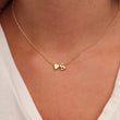 SUMENG Fashion Tiny Heart Dainty Initial Necklace Gold Silver Color Letter Name Choker Necklace For Women Pendant Jewelry Gift