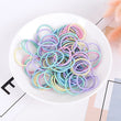 100Pcs/Set Children Girls Hair Bands Candy Color Hair Ties Colorful Basic Simple Rubber Band Elastic Scrunchies Hair Accessories