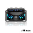 SOAIY Subwoofer Sound Bluetooth Speaker LED Display Cool Owl Design Wireless Loudspeaker three speakers computer speaker column