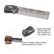 1PC Silver Men&#39;s Beard Shaping Template Stainless Steel Portable Carved Men Beard Oil Head Comb Men Hair Beard Trim Tool