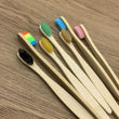 10PCS Colorful Natural Bamboo Toothbrush Set Soft Bristle Charcoal Teeth Whitening Bamboo Toothbrushes Soft Dental Oral Care