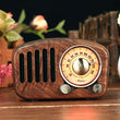 R919 Classical retro radio receiver portable Mini Wood FM SD MP3 Radio stereo Bluetooth radio Speaker AUX USB Rechargeable radio