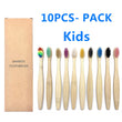 10PCS Colorful Natural Bamboo Toothbrush Set Soft Bristle Charcoal Teeth Whitening Bamboo Toothbrushes Soft Dental Oral Care