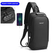 Lifetime Warranty Fashion Men High Quality Crossbody Bag Splashproof Chest Bag Anti-theft USB Charging Casual Chest Bag Male Bag