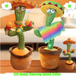 120 Songs Dancing cactus Tulip Dancer Toy Speaker Repeat Say Talk talking Baby Stuffed Plush plushie Toy children&#39;s toy for girl