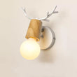 LED Antler Wall Lamp Iron Wooden Nordic Vintage Modern Bathroom Bedroom Living Room Bedside Stair Creative Home Lights E27 Black