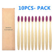 10PCS Colorful Natural Bamboo Toothbrush Set Soft Bristle Charcoal Teeth Whitening Bamboo Toothbrushes Soft Dental Oral Care