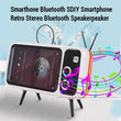 Retro TV Mobile Phone Holder Stand For 4.7-6.5 inch Smartphone Bracket Wireless Bluetooth 3D Stereo Speaker Music Player Audio