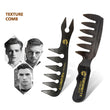 2021 new men&#39;s retro oil head wide tooth comb beard template comb styling hair brush, beard oil comb men&#39;s styling tool