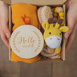 Baby Towel Newborn Bath Set Gifts Box Double Sided Cotton Blanket Wooden Rattle Brushs Bracelet Crochet Baby Bath Gifts Products