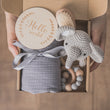 Baby Towel Newborn Bath Set Gifts Box Double Sided Cotton Blanket Wooden Rattle Brushs Bracelet Crochet Baby Bath Gifts Products