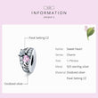 bamoer Sterling Silver 925 Sweet Heart Ring-shape Charm for Women Original Silver DIY Bracelet Wedding Statement Jewelry BSC283