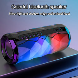 Portable bluetooth speaker tg167 bass color cool polygonal design waterproof wireless speaker, high-definition noise reduction,