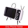 Retro TV Mobile Phone Holder Stand For 4.7-6.5 inch Smartphone Bracket Wireless Bluetooth 3D Stereo Speaker Music Player Audio