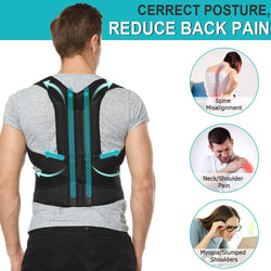 Bokeds Back Brace Posture Corrector Belt Clavicle Lumbar Support Stop Slouching and Hunching Adjustable Back Pain Relief Unisex