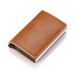 Customized Wallet Credit Card Holder Men Gifts Purse RFID Aluminium Box Bank Card Holder Vintage Leather Wallet with Money Clips