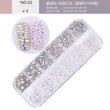 12 boxes / set of AB crystal rhinestone diamond gem 3D glitter nail art decoration beauty