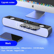 Clock Bluetooth Wireless Game Speaker soundbar 3D Stereo Subwoofer,Computer Loudspeaker with light,soundbar for tv home theater