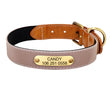 Dog Collar Personalized Engraved Dog Nameplate Collar Leather Padded Pet Puppy ID Collars Reflective For Small Medium Large Dogs