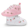 lioraitiin Summer Baby Infant Girl Soft Sole Crib Toddler Canvas Cute Flower Sneaker Shoes