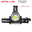 Newest XHP199 Rechargeable LED Most Powerful Headlamp USB XHP160 LED Headlight 18650 Head Lamp XHP90 Waterproof Head Flashlight