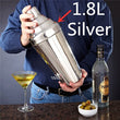 Stainless Steel Cocktail Boston Bar Shaker: 2-piece Set: 18oz Unweighted &amp; 28oz