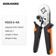 HSC8 6-4A ferrule Crimping Pliers 0.25-10MM² wire crimper tool Wire Stripper Hand Ferrule Crimp set Plier KIT With1200 Terminals