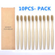 10PCS Colorful Natural Bamboo Toothbrush Set Soft Bristle Charcoal Teeth Whitening Bamboo Toothbrushes Soft Dental Oral Care