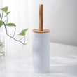 6Pcs Bamboo Bathrooms  Set Toilet Brush Toothbrush Holder Cup Soap holder Emulsion Dispenser Container Bathroom Accessories