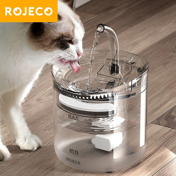 ROJECO Cat Water Fountain Automatic Pet Water Dispenser Pet Smart Drinker For Cats Auto Sensor Cat Drinking Fountain Accessories