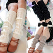 Fashion Leg Warmers Women Warm Knee High Winter Knit Solid Crochet Leg Warmer Socks Warm Boot Cuffs Beenwarmers Long Socks Hot