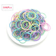 100Pcs/Set Children Girls Hair Bands Candy Color Hair Ties Colorful Basic Simple Rubber Band Elastic Scrunchies Hair Accessories