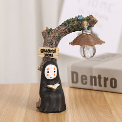 Studio Ghibli Spirited Away No Face Man Figures Toy LED Night Light Toy Anime Totoro No Face Man Figure Model Toy Kids Toys Gift