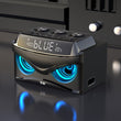 SOAIY Subwoofer Sound Bluetooth Speaker LED Display Cool Owl Design Wireless Loudspeaker three speakers computer speaker column